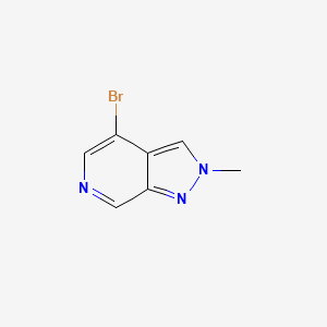 molecular formula C7H6BrN3 B8092048 4-Bromo-2-methyl-2H-pyrazolo[3,4-C]pyridine 