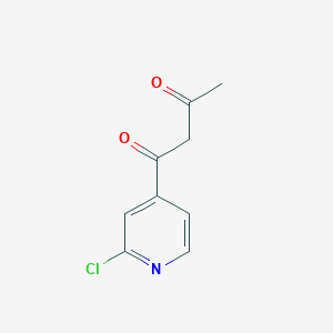 molecular formula C9H8ClNO2 B8092107 1-(2-Chloro-4-pyridinyl)-1,3-butanedione 