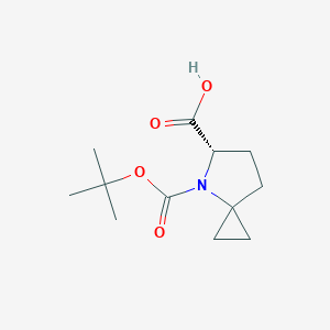 molecular formula C12H19NO4 B8092169 (S)-4-(tert-Butoxycarbonyl)-4-azaspiro[2.4]heptane-5-carboxylic acid 