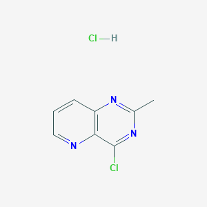 molecular formula C8H7Cl2N3 B8092171 4-Chloro-2-methylpyrido[3,2-d]pyrimidine hydrochloride 