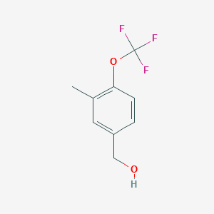 molecular formula C9H9F3O2 B8092179 (3-Methyl-4-(trifluoromethoxy)phenyl)methanol 