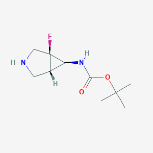 molecular formula C10H17FN2O2 B8092189 tert-Butyl ((1S,5S,6S)-1-fluoro-3-azabicyclo[3.1.0]hexan-6-yl)carbamate 
