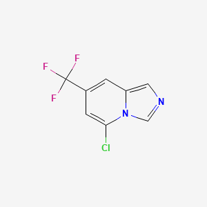 molecular formula C8H4ClF3N2 B8092192 5-Chloro-7-(trifluoromethyl)imidazo[1,5-a]pyridine 