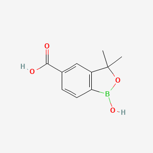 molecular formula C10H11BO4 B8092216 1-Hydroxy-3,3-dimethyl-1,3-dihydrobenzo[c][1,2]oxaborole-5-carboxylic acid 