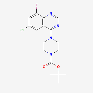 molecular formula C17H20ClFN4O2 B8092261 tert-Butyl 4-(6-chloro-8-fluoroquinazolin-4-yl)piperazine-1-carboxylate 