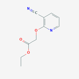 molecular formula C10H10N2O3 B8092324 Ethyl 2-[(3-cyanopyridin-2-yl)oxy]acetate 