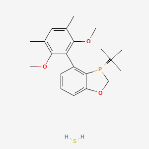 (3S)-3-Tert-butyl-4-(2,6-dimethoxy-3,5-dimethylphenyl)-2H-1,3-benzoxaphosphole;sulfane