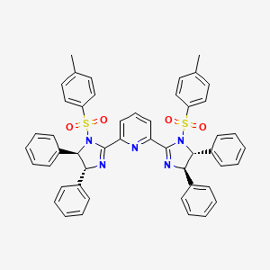 molecular formula C49H41N5O4S2 B8092343 2,6-Bis[(4R,5R)-4,5-dihydro-1-[(4-methylphenyl)sulfonyl]-4,5-diphenyl-1H-imidazol-2-yl]pyridine 
