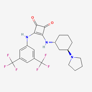 3-[3,5-bis(trifluoromethyl)anilino]-4-[[(1R,3R)-3-pyrrolidin-1-ylcyclohexyl]amino]cyclobut-3-ene-1,2-dione