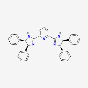 molecular formula C35H29N5 B8092380 2,6-Bis[(4S,5S)-4,5-dihydro-4,5-diphenyl-1H-imidazol-2-yl]pyridine 
