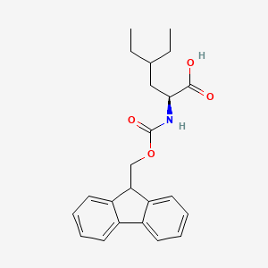 molecular formula C23H27NO4 B8092411 (S)-2-(Fmoc-amino)-4-ethyl-hexanoic acid 