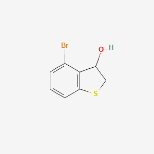molecular formula C8H7BrOS B8092446 4-Bromo-2,3-dihydrobenzo[b]thiophen-3-ol 