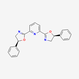 molecular formula C23H19N3O2 B8092454 2,6-Bis[(5S)-5alpha-phenyl-2-oxazoline-2-yl]pyridine 