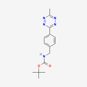 molecular formula C15H19N5O2 B8092462 tert-Butyl (4-(6-methyl-1,2,4,5-tetrazin-3-yl)benzyl)carbamate 