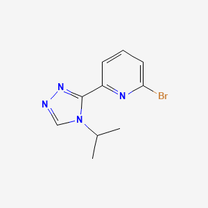 molecular formula C10H11BrN4 B8092493 2-bromo-6-(4-isopropyl-4H-1,2,4-triazol-3-yl)pyridine 