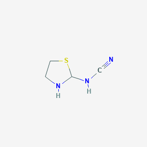 molecular formula C4H7N3S B8092505 Thiazolidin-2-cyanamide 