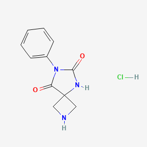 molecular formula C11H12ClN3O2 B8092543 7-Phenyl-2,5,7-triazaspiro[3.4]octane-6,8-dione hydrochloride 
