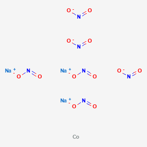 molecular formula CoN6Na3O12-3 B080926 亚硝酸钠钴 CAS No. 13600-98-1