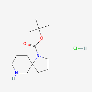 molecular formula C13H25ClN2O2 B8092618 Tert-butyl 1,7-diazaspiro[4.5]decane-1-carboxylate hydrochloride 