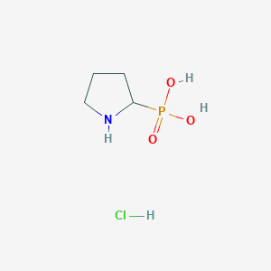 molecular formula C4H11ClNO3P B8092664 Pyrrolidin-2-ylphosphonic acid hydrochloride 