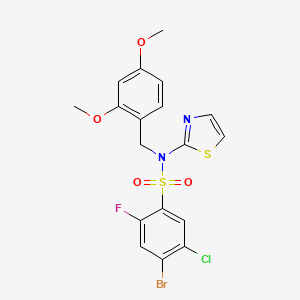 4-Bromo-5-chloro-N-(2,4-dimethoxybenzyl)-2-fluoro-N-(thiazol-2-yl)benzenesulfonamide