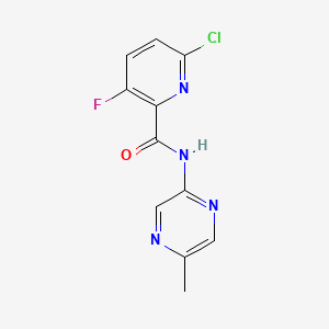 molecular formula C11H8ClFN4O B8092760 6-Chloro-3-fluoro-N-(5-methylpyrazin-2-yl)picolinamide 