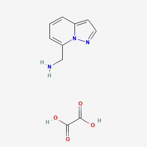 molecular formula C10H11N3O4 B8092761 Pyrazolo[1,5-a]pyridin-7-ylmethanamine oxalate 
