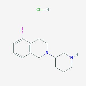 molecular formula C14H20ClIN2 B8092773 5-Iodo-2-(piperidin-3-yl)-1,2,3,4-tetrahydroisoquinoline hydrochloride 