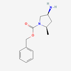 molecular formula C13H18N2O2 B8092782 Benzyl (2R,4S)-4-amino-2-methylpyrrolidine-1-carboxylate 