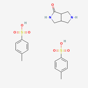 molecular formula C20H26N2O7S2 B8092829 Hexahydropyrrolo[3,4-c]pyrrol-1(2H)-one bis(4-methylbenzenesulfonate) 