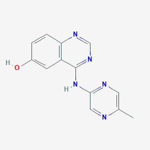 molecular formula C13H11N5O B8092838 4-((5-Methylpyrazin-2-yl)amino)quinazolin-6-ol 