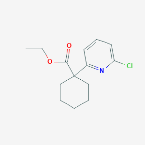 molecular formula C14H18ClNO2 B8092858 ethyl 1-(6-Chloropyridin-2-yl)cyclohexane-1-carboxylate 