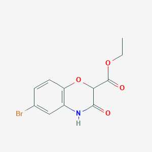 molecular formula C11H10BrNO4 B8092884 ethyl 6-Bromo-3-oxo-3,4-dihydro-2H-benzo[b][1,4]oxazine-2-carboxylate 