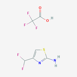 molecular formula C6H5F5N2O2S B8092898 4-(Difluoromethyl)thiazol-2-amine 2,2,2-trifluoroacetate 