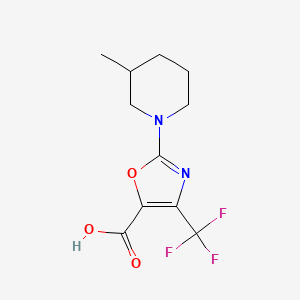 molecular formula C11H13F3N2O3 B8092910 2-(3-Methylpiperidin-1-yl)-4-(trifluoromethyl)oxazole-5-carboxylic acid 