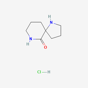 molecular formula C8H15ClN2O B8092921 1,7-Diazaspiro[4.5]decan-6-one hydrochloride 