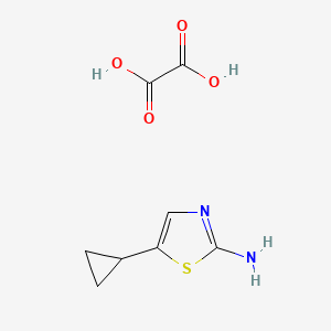 molecular formula C8H10N2O4S B8092926 5-Cyclopropylthiazol-2-amine oxalate 