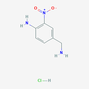 molecular formula C7H10ClN3O2 B8092984 4-(Aminomethyl)-2-nitroaniline;hydrochloride 