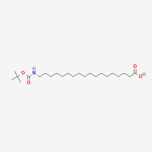 molecular formula C23H45NO4 B8092988 18-[(2-Methylpropan-2-yl)oxycarbonylamino]octadecanoic acid 