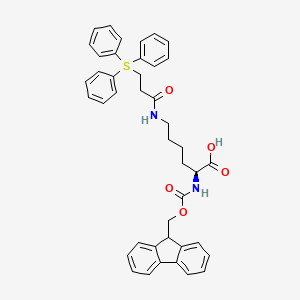 molecular formula C42H42N2O5S B8092993 (2S)-2-(9H-Fluoren-9-ylmethoxycarbonylamino)-6-[3-(triphenyl-lambda4-sulfanyl)propanoylamino]hexanoic acid 