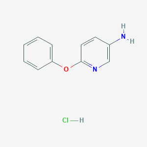 molecular formula C11H11ClN2O B8093057 6-Phenoxypyridin-3-amine;hydrochloride 