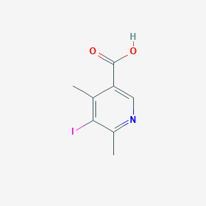 molecular formula C8H8INO2 B8093085 5-Iodo-4,6-dimethylpyridine-3-carboxylic acid 