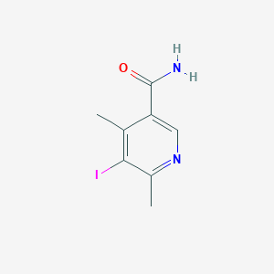 molecular formula C8H9IN2O B8093090 5-Iodo-4,6-dimethylpyridine-3-carboxamide 