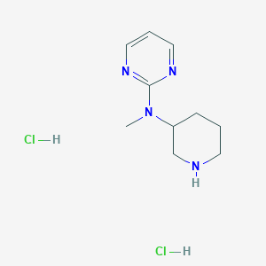 molecular formula C10H18Cl2N4 B8093109 N-methyl-N-(piperidin-3-yl)pyrimidin-2-amine dihydrochloride 
