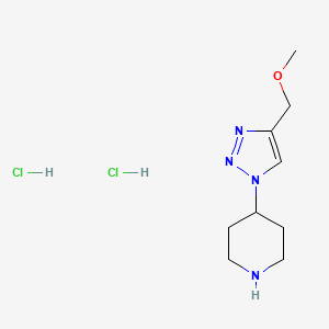 molecular formula C9H18Cl2N4O B8093114 4-[4-(methoxymethyl)-1H-1,2,3-triazol-1-yl]piperidine dihydrochloride 
