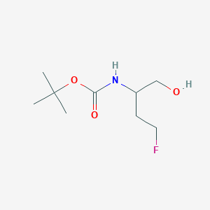 molecular formula C9H18FNO3 B8093123 Tert-butyl n-(4-fluoro-1-hydroxybutan-2-yl)carbamate 