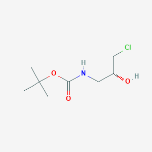 molecular formula C8H16ClNO3 B8093156 tert-Butyl (R)-(3-chloro-2-hydroxypropyl)carbamate 