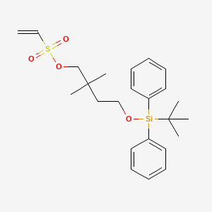 molecular formula C24H34O4SSi B8093171 Ethenesulfonic acid 2,2-dimethyl-4-(tert-butyldiphenylsiloxy)butyl ester 