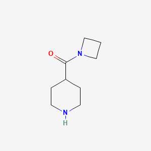 molecular formula C9H16N2O B8093220 4-(Azetidin-1-ylcarbonyl)piperidine 