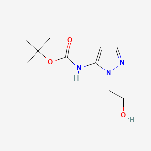 molecular formula C10H17N3O3 B8093221 Tert-butyl (1-(2-hydroxyethyl)-1H-pyrazol-5-YL)carbamate 